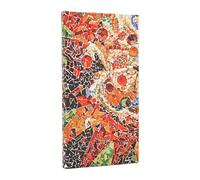 Paperblanks 2026 Gaudi's Sun, Gaudi's Mosaics, 12 Month Calendar, Slim, Horizontal, Elastic Band Closure, 160 Pg, 100 GSM