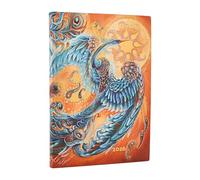 Paperblanks 2026 Sky Bird Lucky Birds 12 Month Calendar Flexi Midi Horizontal Elastic Band Closure 176 Pg 100 GSM