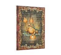 Paperblanks 2026 The Brothers Grimm, Frog King, Fairy Tale Collection, 12-Month Calendar, Midi, Horizontal, Elastic Band Closure, 160 Pg, 100 GSM