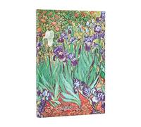 Paperblanks 2026 Van Gogh's Irises, Van Gogh's Irises, 12 Month Calendar, Mini, Horizontal, Elastic Band Closure, 160 Pg, 100 GSM