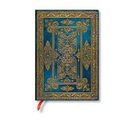 Paperblanks Hardback Journal Blue Luxe (Luxe Design) Midi Unlined – Elastic Band Closure