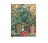 Paperblanks Hardback Journal Cezanne’s Terracotta Pots and Flowers - Midi Unlined, Elastic Band