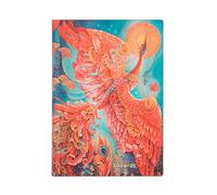 Paperblanks Flexi 2025 18 Month Calendar, Firebird, Midi, Horizontal, Elastic Band Closure