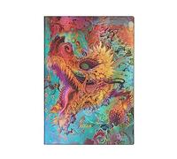 Paperblanks Flexis Softcover 12 Month Planners 2024 Chromatic Dragon | Landscape | Midi (125 × 175 mm), Spanish