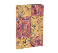 Paperblanks Flexi Journal Kara-ori Pink (Japanese Kimono) Midi – Unlined Softcover, Elastic Band