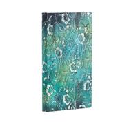 Paperblanks | Hardcover Journal | Kuro | Lined | Slim (90 × 180 mm) (Katagami Florals)
