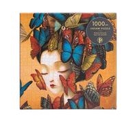 Paperblanks Madame Butterfly (Esprit de Lacombe) 1000 Piece Jigsaw Puzzle: 1000 pieces. Finished puzzle 500x700mm, Boxed 195x195x50mm.