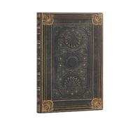Paperblanks Lined Journal Nocturnelle Midi - Flexi softcover, 100gsm, ribbon, memento pouch