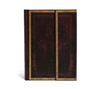 Paperblanks Old Leather Moroccan Midi Notebook with Lined Pages - Black