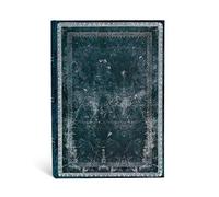 Paperblanks Old Leather Ruled Midi Notebook - Midnight Steel