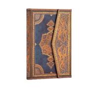 Safavid Indigo (Safavid Binding Art) Mini Lined Hardcover Journal: Hardcover, 85 gsm, ribbon marker, memento pouch, wrap closure