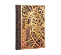 Paperblanks Hardcover Journal The Chanin Spiral MIDI Lined 120gsm Ribbon Elastic New York Deco