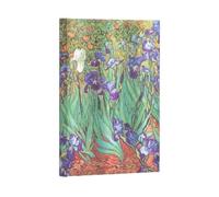 Van Gogh’s Irises Midi Unlined Hardcover Journal: Hardcover, 120 gsm, ribbon marker, memento pouch, elastic closure, book edge printing