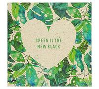Paperchase Green Is The New Black Heart Card