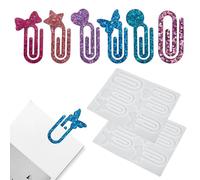 Paperclip Bookmark Moulds,Bookmark Epoxy Resin Mold, Silicone DIY Transparent Resin Casting Bookmarks Mould for Epoxy Crafts DIY Book Lovers Gift (2 PC)