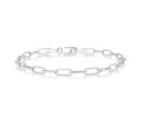 Paperclip Bracelet for Women - Silver Chain Bracelet 3mm Diamond-Cut Sterling Silver Clasp, Minimalist Everyday Thoughtful Jewelry Gift for Her, Mom, Wife, Girlfriend 6.5, 7.0, 7.5, 8.0, 8.5, 9.0