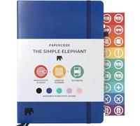 Papercode Daily Planner and Diary 2024-2025 - Undated Day Planner and Appointment Diary w/Gratitude Stickers - Leatherette Weekly Journal, Academic Study Planner - Blue