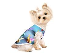 Papercraft Cranes Print Lightweight Dog Vest, Cat Sleeveless Shirt, Breathable Mesh Design for Summer Walking and Play