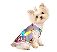Papercraft Cranes Print Lightweight Dog Vest, Cat Sleeveless Shirt, Breathable Mesh Design for Summer Walking and Play