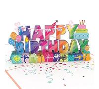 papercrush® Pop Up Birthday Card Happy Birthday - 3D Birthday Card with Wallet for Money Gift for Children, Teenagers, Women and Men, Greeting Card for Children's Birthday Party for Girls and Boys