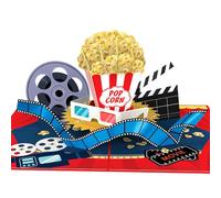 papercrush® Pop-Up Card Cinema Voucher - 3D Birthday Voucher with Popcorn, Fathers day card, Anniversary Giftcard for her (Girlfriend, Wife, Spouse) and him (Boyfriend, Husband) & Movie Lovers
