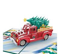 papercrush Pop Up Card Driving Home for Christmas - Funny 3D Christmas Card for Men (Boyfriend, Hubby), Festive Xmas Truck and Fir Tree, December Birthday Congratulations Card for Dad & Brother