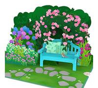 papercrush® Pop Up Card Garden with Flowers - 3D Birthday Card for Gardeners and Garden Lovers (Women & Men), Voucher for Gardening, Money Gift for Garden Furniture, Retirement Card for Colleague
