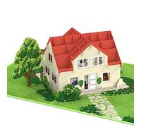 papercrush® Pop Up Card House with Garden - 3D Congratulations Card for New Home for Men and Women (Son, Daughter, best Friend), Housewarming Gift for Couples, Welcome to Your First or New House