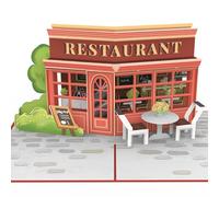 papercrush® Pop-Up Card Restaurant - 3D Invite for Dining for Men & Women, Wedding Anniversary Giftcard for Wife, Voucher or Cash Gift for Restaurant Visit, Romantic Anniversary Card for Boyfriend