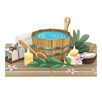 papercrush® Pop Up Card Sauna - 3D Coupon Card for Couples for Sauna & Spa, Wellness Voucher for Women, Mom, Wife, Girldfriend for her Birthday or Anniversary, Money Gift for Best Friend & Aunt