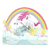 papercrush® Pop-Up Card Unicorn Under Rainbow - Funny 3D Birthday Card for Children, Cute Unicorn Giftcard for Girls, female Friends or Wife, Congratulations for Kids Birthday Party for Granddaughter