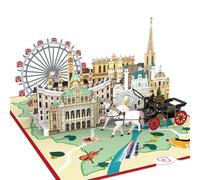 papercrush® Pop Up Card Vienna - 3D Birthday Card, Travel Voucher for Men & Women, Money Giftcard for Travel Fund for City Trip, Overnight Voucher for Romantic Weekend Trip on Anniversary
