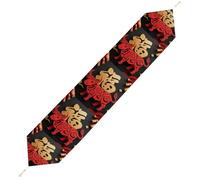 Papercut Ox Zodiac Table Runner for Dining Table, Short Plush Runners Washable & Durable Tablerunner Modern Home Decor for Wedding, Kitchen, Holiday 200*33cm