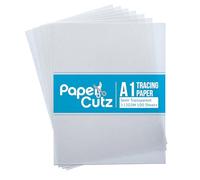 PaperCutz A1 Tracing Paper Sheets (100 Sheets), 112 GSM Drafting Paper for Sketching, Translucent Paper for Calligraphy & Drawing, Tracing Paper for Sewing Patterns & Dressmaking