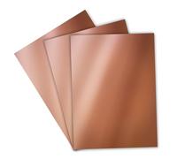 Papercutz A3 Copper Mirror Card High Gloss 250 GSM (4 Sheets) for Craft, Decorations, Card Making, Scrapbooking & Cake Topper, Durable, Coated Finish, Adhesive Friendly & Easy to Cut