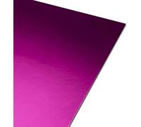 Papercutz A3 Fuchsia Pink Mirror Card High Gloss 250 GSM (4 Sheets) for Craft, Decorations, Card Making, Scrapbooking & Cake Topper, Durable, Coated Finish, Adhesive Friendly & Easy to Cut