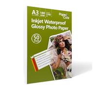Papercutz A3 Inkjet Printer Photo Paper, 50 Sheets (180GSM), Single Side Gloss, Versatile Printer Paper, Printing Papers, Universal Inkjet Printer Friendly, Photo Printer Papers