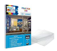 Papercutz A3 Laser Acetate Sheets (25 Sheets), 135 Micron Acetate Sheets A3, Transparent Paper for Printing, Overhead Projector Film, OHP Sheet, Clear Plastic Sheeting for Crafting