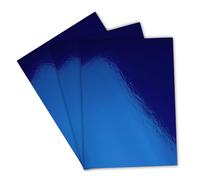Papercutz A4 Blue Mirror Card High Gloss 250 GSM (10 Sheets) for Craft, Decorations, Card Making, Scrapbooking & Cake Topper, Durable, Coated Finish, Adhesive Friendly & Easy to Cut