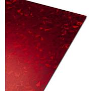 PaperCutz A4 Card Holographic - Pack Size : 10 Sheets (Red Shards)