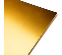 Papercutz A4 Gold Mirror Card High Gloss 250 GSM (10 Sheets) for Craft, Decorations, Card Making, Scrapbooking & Cake Topper, Durable, Coated Finish, Adhesive Friendly & Easy to Cut