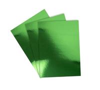 Papercutz A4 Green Mirror Card High Gloss 250 GSM (10 Sheets) for Craft, Decorations, Card Making, Scrapbooking & Cake Topper, Durable, Coated Finish, Adhesive Friendly & Easy to Cut
