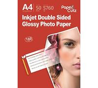 Papercutz A4 Inkjet Printer Photo Paper, 100 Sheets (160GSM), Double Side Gloss, Versatile Printer Paper, Printing Paper, Universal Inkjet Printer Friendly, Photo Printer Paper