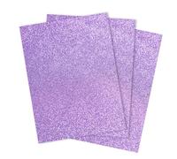 Papercutz A4 Purple Glitter Card 250 GSM (20 Sheets), Zero Shed Glitter Cardstock for Cardmaking, Sparkle Card, Glitter Craft Card, Colourful Craft Paper