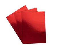 Papercutz A4 Red Mirror Card High Gloss 250 GSM (10 Sheets) for Craft, Decorations, Card Making, Scrapbooking & Cake Topper, Durable, Coated Finish, Adhesive Friendly & Easy to Cut