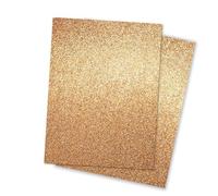 Papercutz A4 Rose Gold Card 250 GSM (5 Sheets), Zero Shed Glitter Cardstock for Cardmaking, Sparkle Card, Glitter Craft Card, Colourful Craft Paper