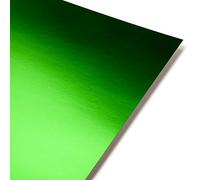 Papercutz Green A4 Mirror Card High Gloss 250 GSM (50 Sheets) for Craft, Decorations, Card Making, Scrapbooking & Cake Topper, Durable, Coated Finish, Adhesive Friendly & Easy to Cut
