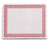 PaperDirect Stratton Gray Standard Certificate Paper, Maroon Border, 8 1/2 Inch x 11 Inch, 28lb Parchment, Certificates and Awards Paper, 100 Count, For School, Work, Diplomas & Award Certificates