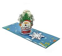 paperdora® 3D Pop-Up Card „Christmas“ with Envelope and Wax Seal - Greeting Card Gift Card Gift Certificate Voucher