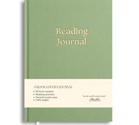 Paperell Reading Journal - Book Journal for Book Lovers - Hardcover Linen Book Review Journal & Reading Log for Book Tracking - Book Lovers Gifts - Book Accessories - 52 Book Reviews - Sage